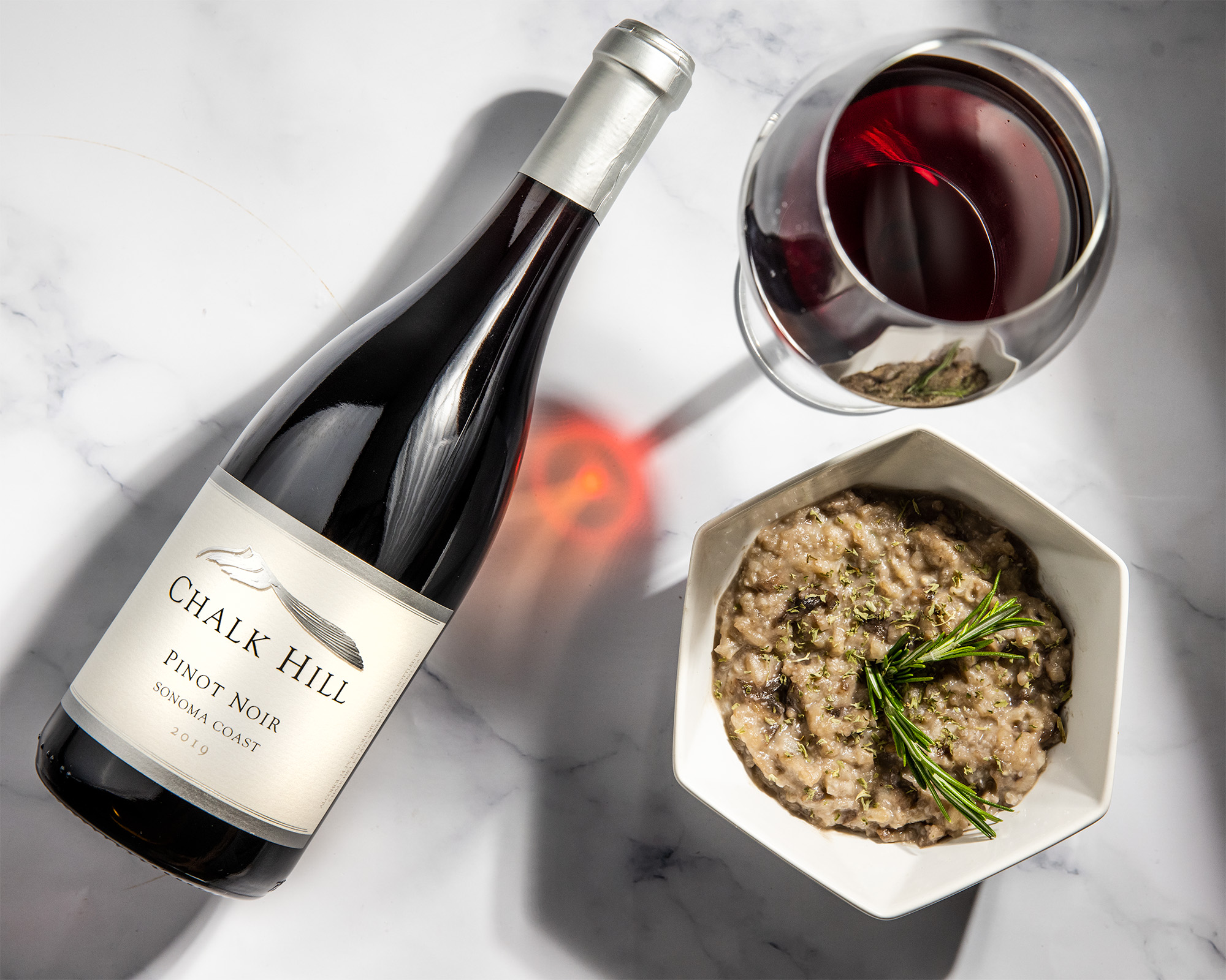 Wild Mushroom Risotto with Truffle Creme Fraiche Chalk Hill