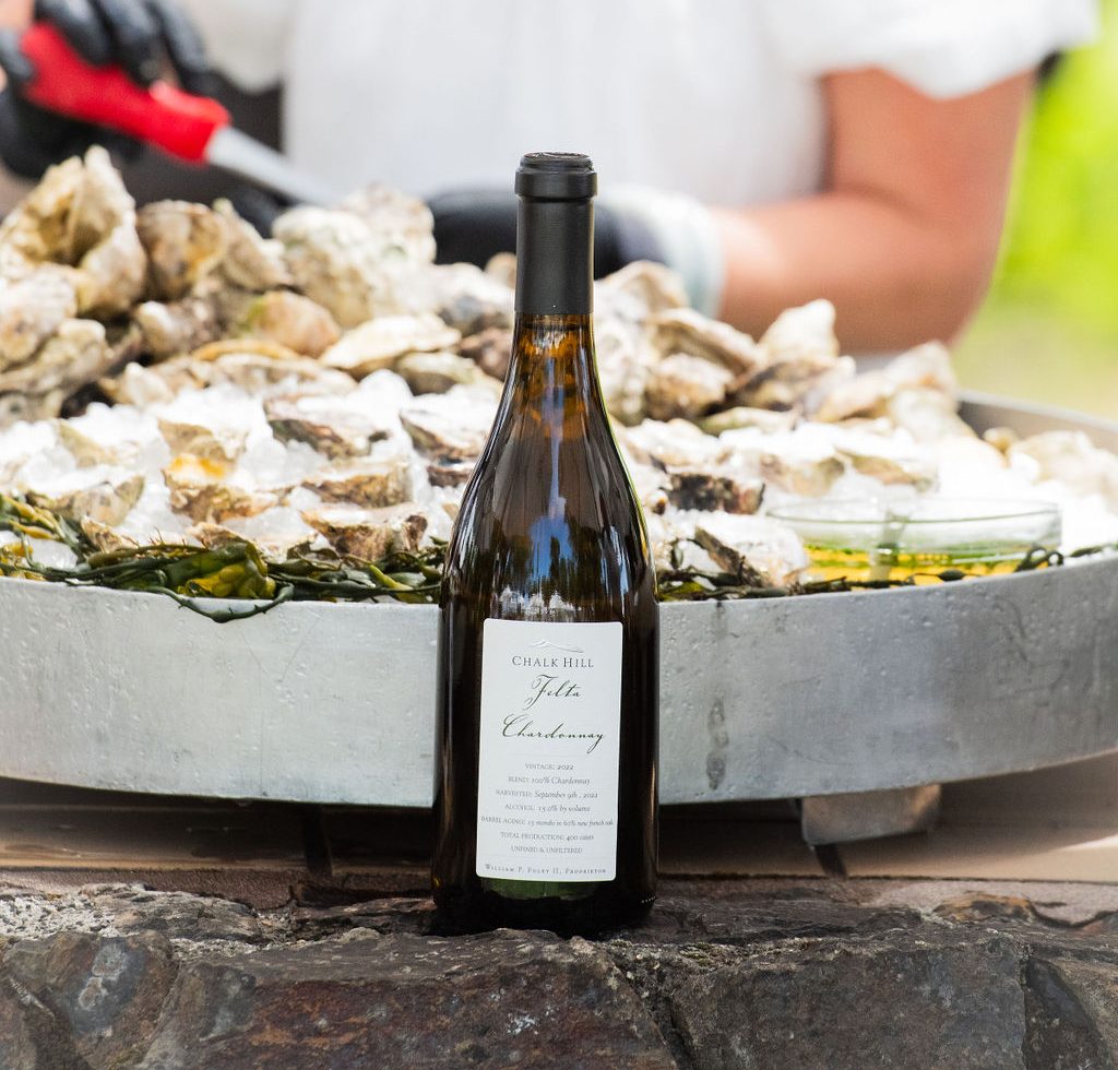 Chalk Hill White Party 2024 - wine with oyster bar
